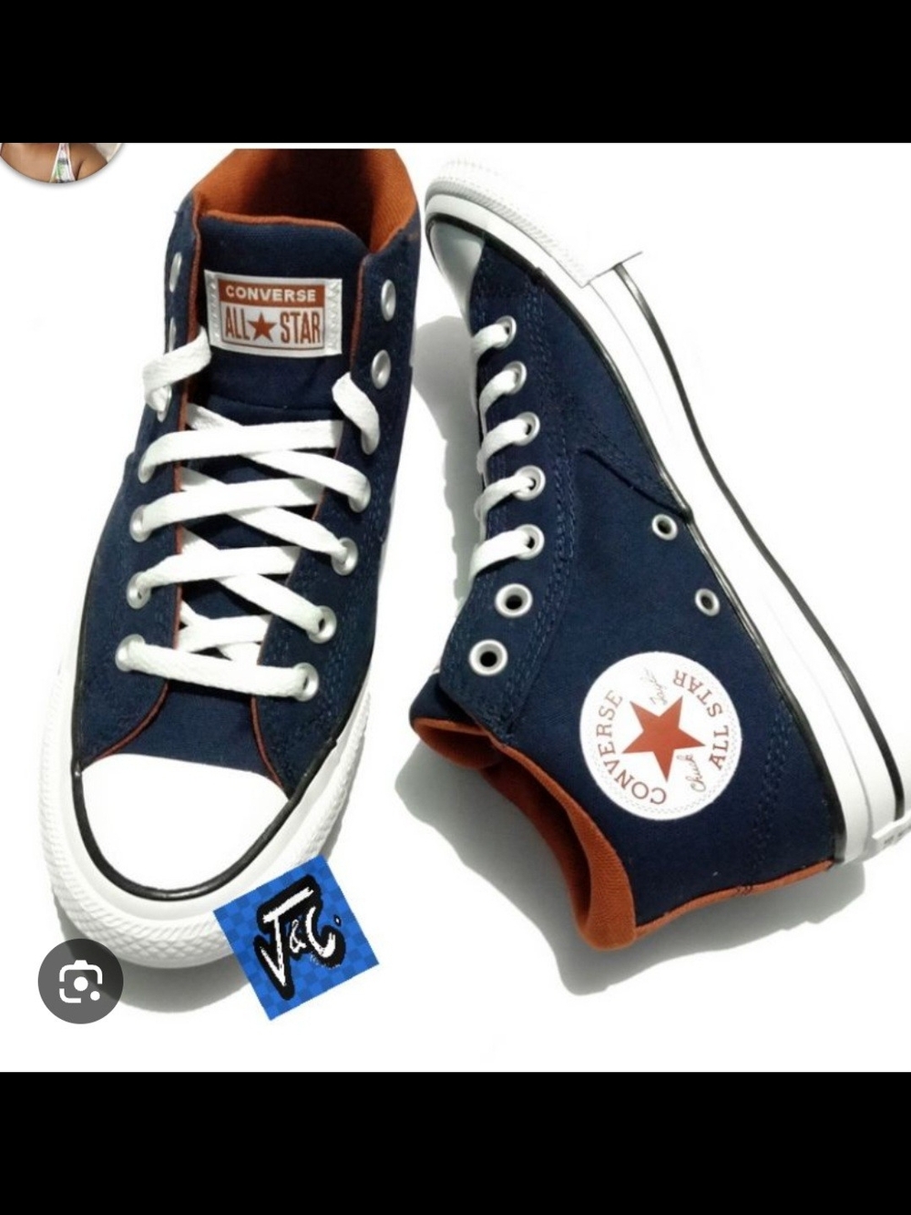 Men's Navy High-Top Sneakers